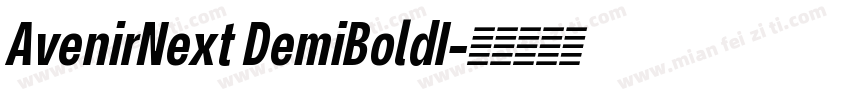AvenirNext DemiBoldI字体转换